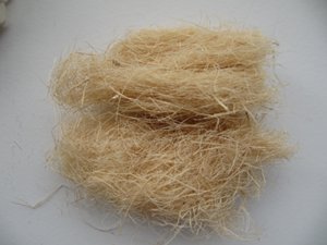 Conventionally produced bamboo fibers
